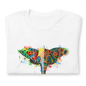 Colorful Abstract Elephant Unisex T,Shirt, Mens, Womens, Short Sleeve Shirt,