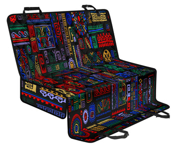 Colorful Abstract Ethnic Pattern Car Seat Pet Covers, Backseat Protector, Trendy