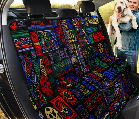 Image of Colorful Abstract Ethnic Pattern Car Seat Pet Covers, Backseat Protector, Trendy