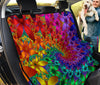 Colorful Abstract Floral Petals Design , Vibrant Car Back Seat Pet Covers,