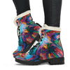 Colorful Abstract Paint Custom Boots,Chic boots,Spiritual Classic Boot,Rain Boots,Hippie,Combat Style Boots,Emo Punk Boots,Goth Winter Boots