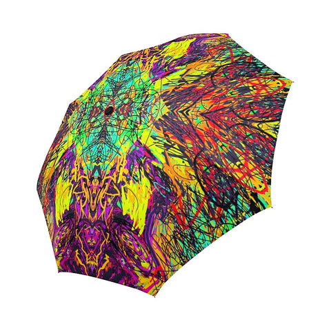 Image of Colorful Abstract Unisex Umbrella, Foldable Umbrella, Custom Rain Umbrella,Rain Gear Weather
