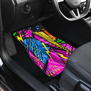 Colorful Abstract geometric pattern Car Mats Back/Front, Floor Mats Set, Car Accessories