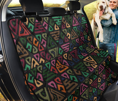 Image of Colorful African Ethnic Aztec Boho Pattern , Vibrant Car Back Seat Pet Covers,