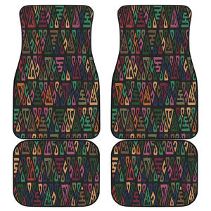 Colorful African Ethnic Aztec boho pattern Car Mats Back/Front, Floor Mats Set,