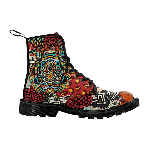 Image of Colorful African Tiger Womens Boots, Comfortable Boots,Decor Womens Boots,Combat Boots Rain Boots