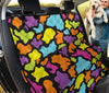 Colorful Animal Print Abstract Art , Vibrant Car Back Seat Pet Covers, Backseat