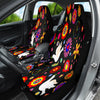 Birds & Floral Car Seat Covers, Colorful Front Seat Protectors Pair, Auto