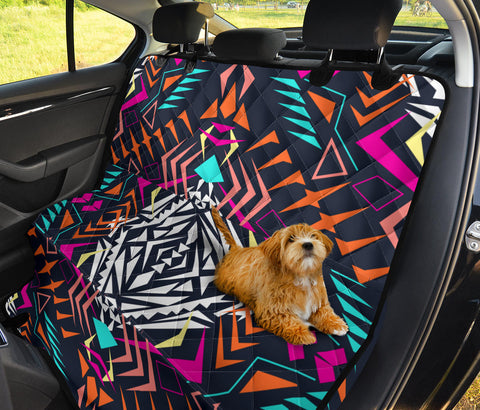 Image of Colorful Boho Chic Bohemian Aztec Streaks , Vibrant Car Back Seat Pet Covers,