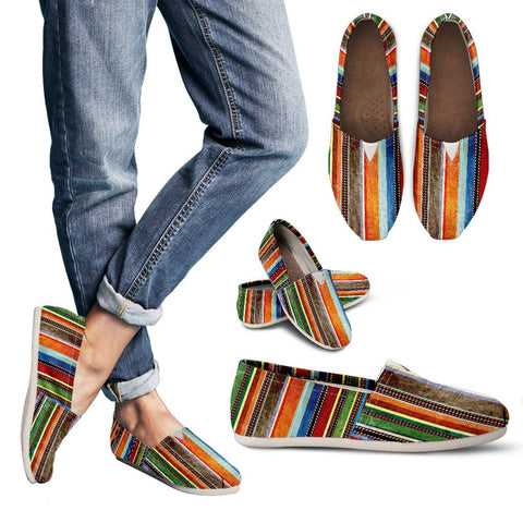 Image of Colorful Boho Stripe Custom Shoes, Colorful Casual Shoes, Athletic Sneakers,Kicks Sports Wear, Kids Shoes, Top Shoes,Running Shoes