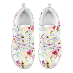 Colorful Bright Flower Womens Athletic Sneakers,Kicks Sports Wear, Colorful,Artist Shoes,Running Womens, Custom Shoes, Casual Shoes