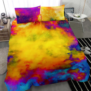 Colorful Bright Nebula Galaxy Star Bedding Set, Twin Duvet Cover,Multi Colored,Quilt Cover,Bedroom Set,Bedding Set,Pillow Cases Dorm Room