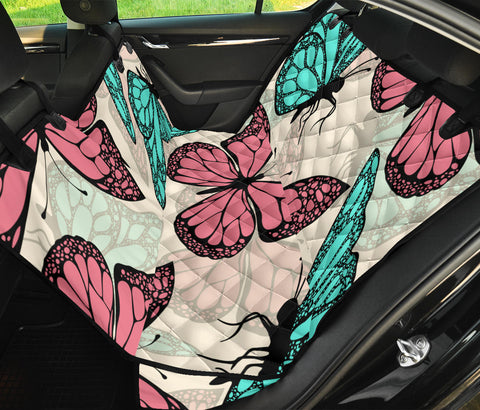Image of Colorful Boho Butterfly Design , Abstract Art Car Back Seat Pet Covers, Backseat