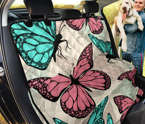 Image of Colorful Boho Butterfly Design , Abstract Art Car Back Seat Pet Covers, Backseat
