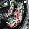 Butterflies Boho Car Seat Covers, Colorful Front Seat Protectors Pair, Auto