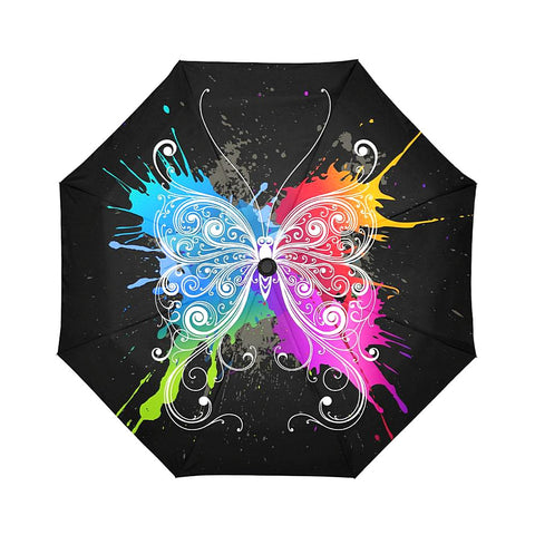 Image of Colorful Butterfly Auto-Foldable Umbrella (Model U04)