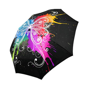 Colorful Butterfly Auto-Foldable Umbrella (Model U04)