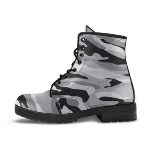 Camouflage Boho Women's Boots: Vegan Leather, Handcrafted Lace,Up Boots, Vegan
