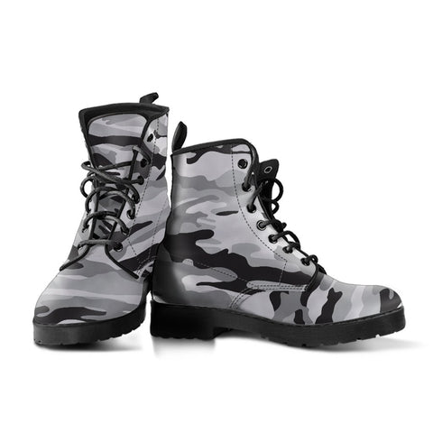 Image of Camouflage Boho Women's Boots: Vegan Leather, Handcrafted Lace,Up Boots, Vegan