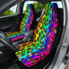 Cheetah Leopard Animal Print Car Seat Covers, Colorful Front Seat Protectors