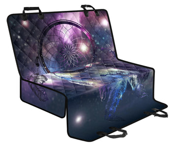Cosmic Dreamcatcher Nebula Design , Galaxy Space Car Back Seat Pet Covers,