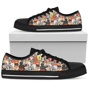 Colorful Dog World Low Tops Sneaker, Hippie, Multi Colored, Spiritual, Boho,Streetwear,All Star,Custom Shoes,Women's Low Top,Bright