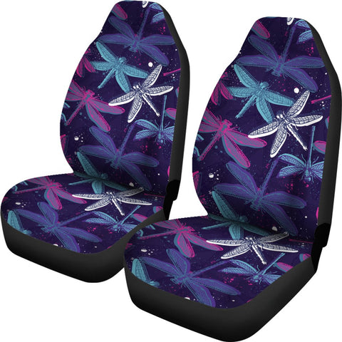Image of Colorful Dragonfly Car Seat Covers,Car Seat Covers Pair,Car Seat Protector,Car Accessory,Front Seat Covers,Seat Cover for Car