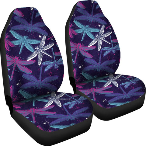 Image of Colorful Dragonfly Car Seat Covers,Car Seat Covers Pair,Car Seat Protector,Car Accessory,Front Seat Covers,Seat Cover for Car