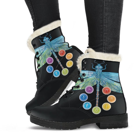 Image of Colorful Dreamcatcher Chakra Custom Boots,Boho Chic boots,Spiritual Combat Style Boots, Lolita Combat Boots,Hand Crafted,Multi Colored