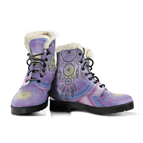 Image of Colorful Dreamcatcher Custom Boots,Boho Chic boots,Spiritual Combat Style Boots, Lolita Combat Boots,Hand Crafted,Multi Colored,Streetwear