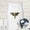 Colorful Elephant Abstract Multicolored Premium Unisex Tank Top, Graphic Tank,