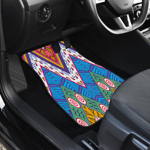 Image of Colorful Ethnic Aztec Boho Chic Bohemian Pattern Car Mats Back/Front, Floor Mats