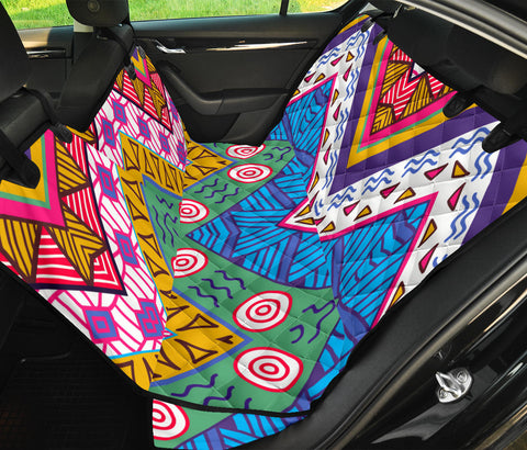 Image of Colorful Ethnic Aztec Boho Chic Pattern , Bohemian Car Back Seat Pet Covers,