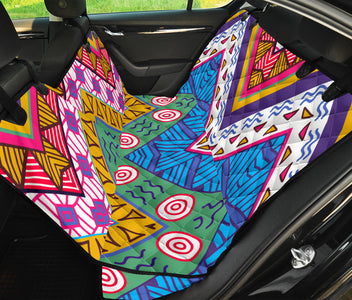 Colorful Ethnic Aztec Boho Chic Pattern , Bohemian Car Back Seat Pet Covers,