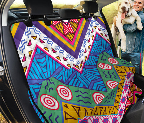 Image of Colorful Ethnic Aztec Boho Chic Pattern , Bohemian Car Back Seat Pet Covers,