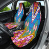 Ethnic Aztec Boho Chic Car Seat Covers, Colorful Bohemian Pattern Front Seat