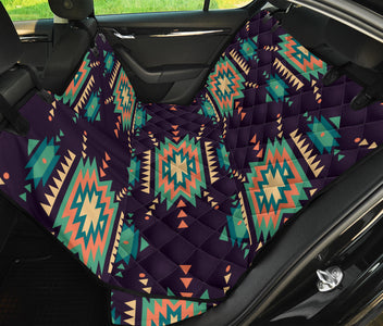 Ethnic Bohemian Pattern with Boho Chic Aztec Design , Colorful Car Back Seat Pet