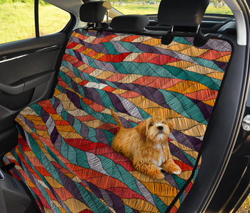 Colorful Ethnic Boho Chic Pattern , Bohemian Design Car Back Seat Pet Covers,