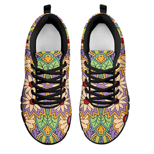 Colorful Floral Hippie Custom Shoes, Womens, Mens, Low Top Shoes, Shoes,Running Athletic Sneakers,Kicks Sports Wear, Shoes