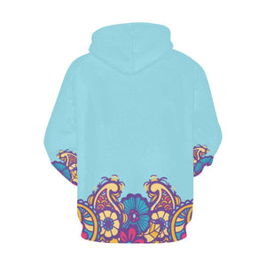 Colorful Floral Peace Paisley Womens Hoodies, Bright Colorful, Floral, Hippie,Hoodie,Custom Printed,