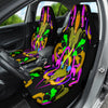 Floral Flowers Pattern Car Seat Covers, Colorful Front Seat Protectors Pair,