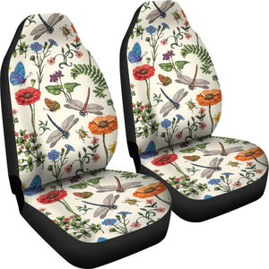 Colorful Garden Dragonfly 2 Front Car Seat Covers, Car Seat Covers,Car Seat Covers Pair,Car Seat Protector,Car Accessory,Front Seat Covers,