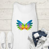 Colorful Gradient Butterfly Multicolored Premium Unisex Tank Top, Graphic Tank,