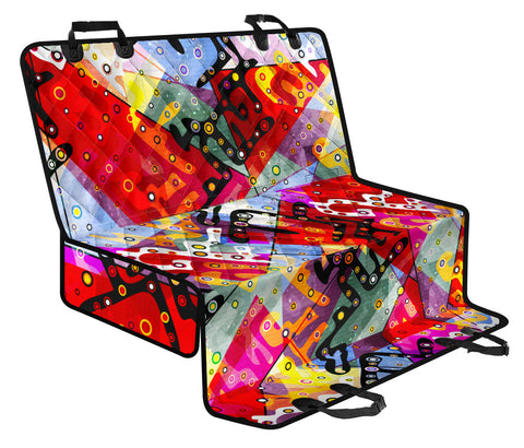 Image of Graffiti Style Abstract Art , Colorful Car Back Seat Pet Covers, Vibrant