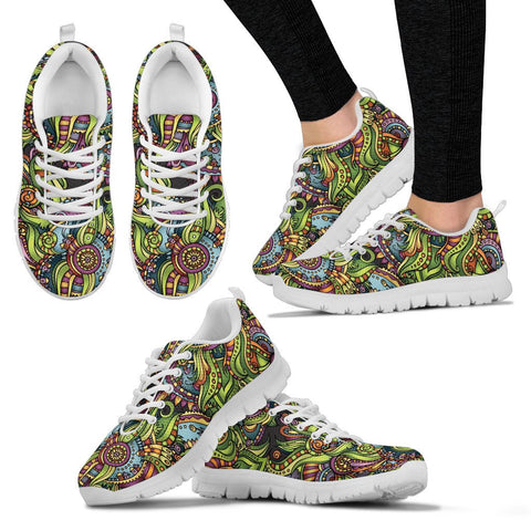 Image of Colorful Hippie Art Low Top Shoes, Shoes,Training Shoes, Shoes,Running Colorful,Artist Casual Shoes, Mens, Athletic Sneakers,Custom Shoe