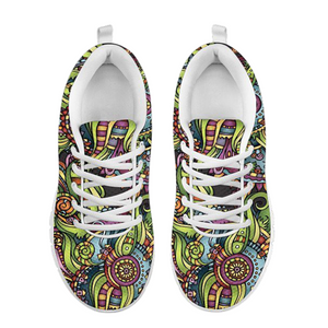 Colorful Hippie Art Low Top Shoes, Shoes,Training Shoes, Shoes,Running Colorful,Artist Casual Shoes, Mens, Athletic Sneakers,Custom Shoe