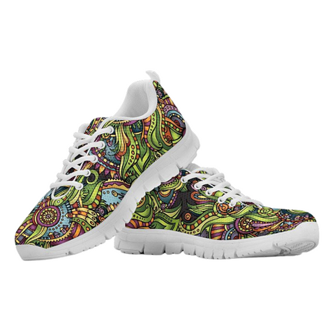 Image of Colorful Hippie Art Low Top Shoes, Shoes,Training Shoes, Shoes,Running Colorful,Artist Casual Shoes, Mens, Athletic Sneakers,Custom Shoe