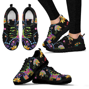 Colorful Hippie Floral Paisley Womens Sneaker, Shoes, Casual Shoes, Womens, Custom Shoes, Low Top Shoes, Colorful Mens, Athletic Sneakers