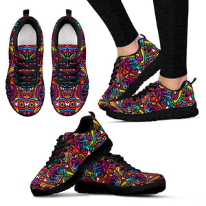 Colorful Hippie Womens Sneakers, Top Shoes,Running Shoes Mens, Colorful,Artist Athletic Sneakers,Kicks Sports Wear, Shoes