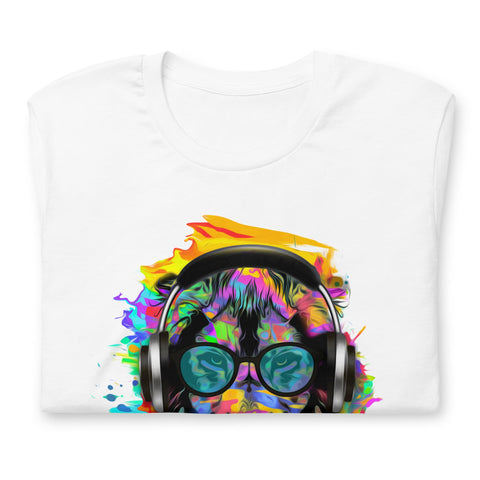 Image of Colorful Hipster Lion Unisex T,Shirt, Mens, Womens, Short Sleeve Shirt, Graphic